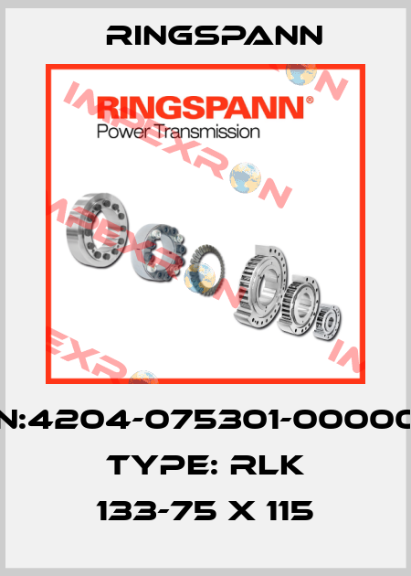 PN:4204-075301-000000 Type: RLK 133-75 x 115 Ringspann