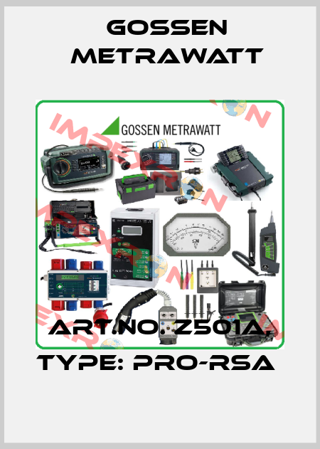 Art.No. Z501A, Type: PRO-RSA  Gossen Metrawatt