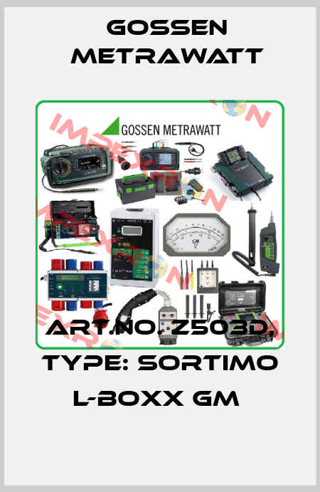 Art.No. Z503D, Type: SORTIMO L-BOXX GM  Gossen Metrawatt