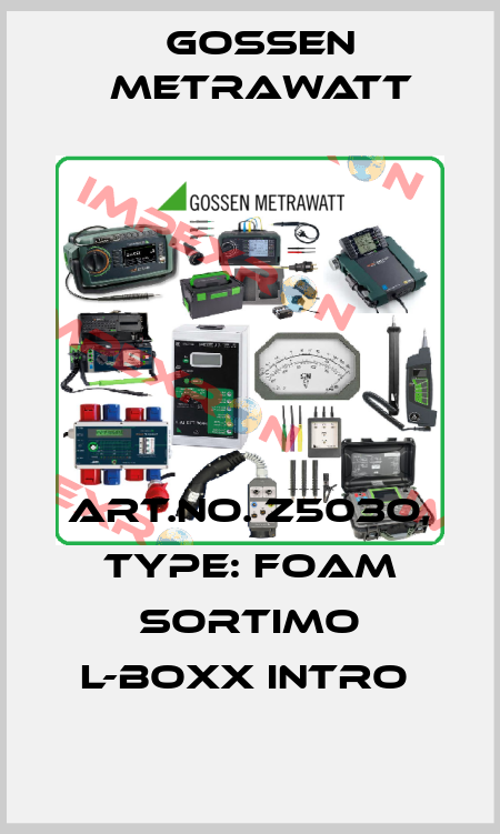 Art.No. Z503O, Type: Foam SORTIMO L-BOXX INTRO  Gossen Metrawatt