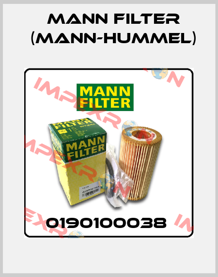 0190100038  Mann Filter (Mann-Hummel)