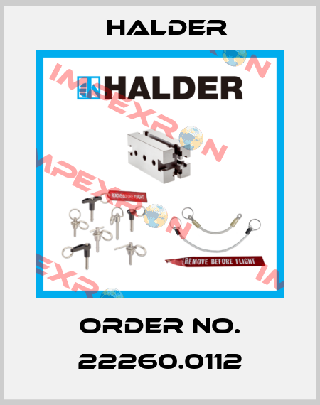 Order No. 22260.0112 Halder