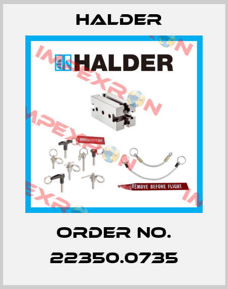 Order No. 22350.0735 Halder
