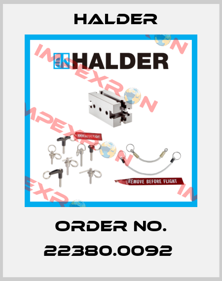 Order No. 22380.0092  Halder