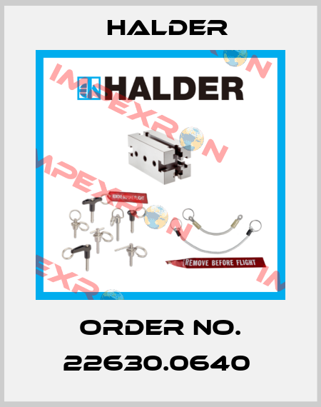Order No. 22630.0640  Halder