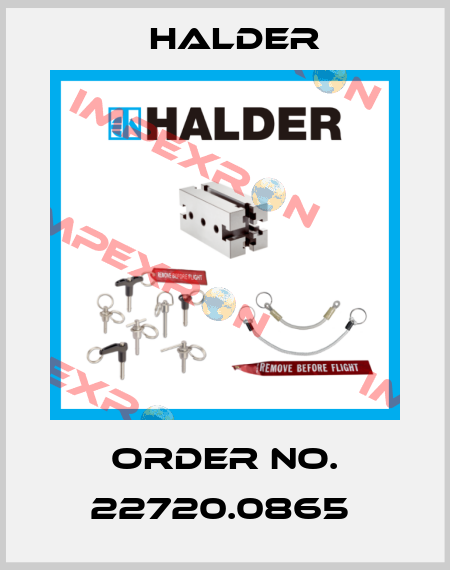 Order No. 22720.0865  Halder