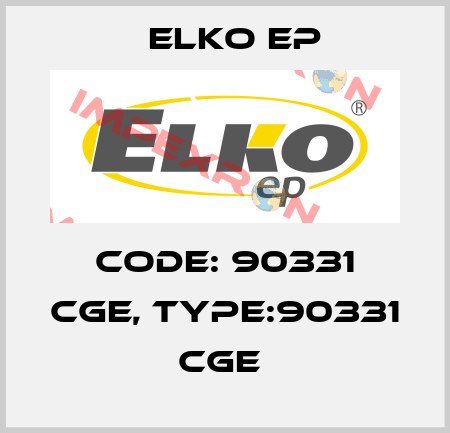 Code: 90331 CGE, Type:90331 CGE  Elko EP