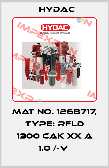 Mat No. 1268717, Type: RFLD 1300 CAK XX A 1.0 /-V  Hydac