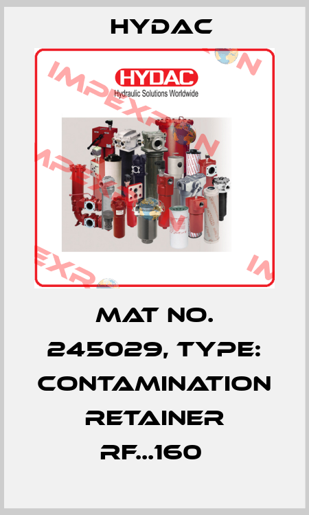 Mat No. 245029, Type: CONTAMINATION RETAINER RF...160  Hydac