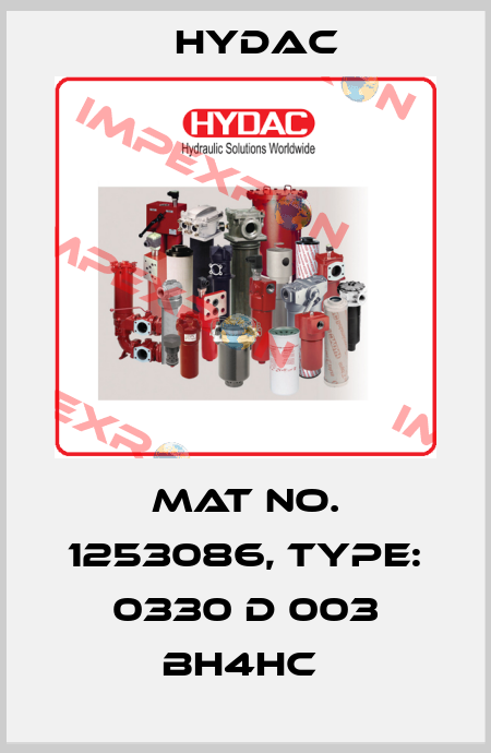 Mat No. 1253086, Type: 0330 D 003 BH4HC  Hydac