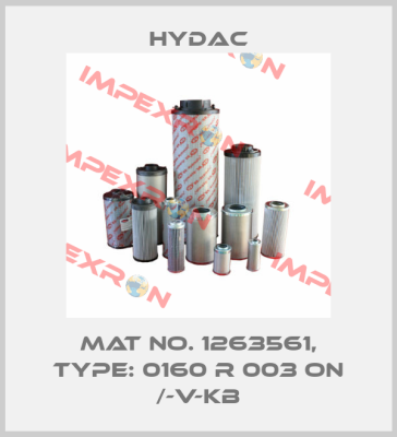 Mat No. 1263561, Type: 0160 R 003 ON /-V-KB Hydac