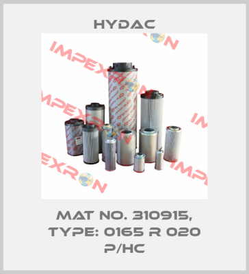 Mat No. 310915, Type: 0165 R 020 P/HC Hydac