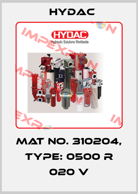 Mat No. 310204, Type: 0500 R 020 V Hydac
