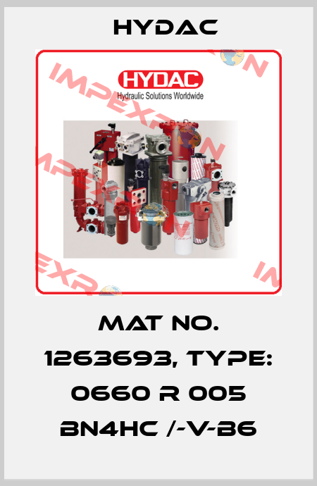 Mat No. 1263693, Type: 0660 R 005 BN4HC /-V-B6 Hydac