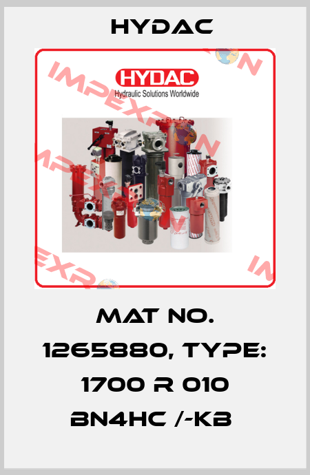 Mat No. 1265880, Type: 1700 R 010 BN4HC /-KB  Hydac