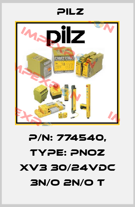 p/n: 774540, Type: PNOZ XV3 30/24VDC 3n/o 2n/o t Pilz