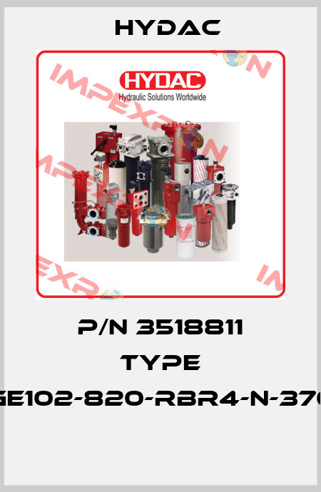P/N 3518811 Type PGE102-820-RBR4-N-3700  Hydac