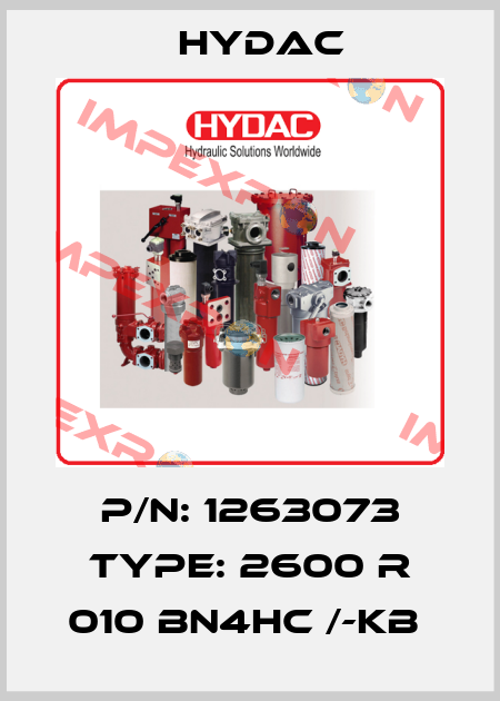 P/N: 1263073 Type: 2600 R 010 BN4HC /-KB  Hydac