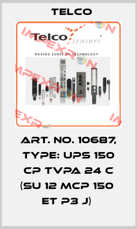 Art. No. 10687, Type: UPS 150 CP TVPA 24 C (SU 12 MCP 150  ET P3 J)  Telco