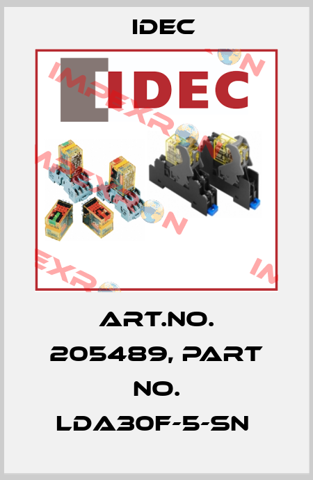Art.No. 205489, Part No. LDA30F-5-SN  Idec