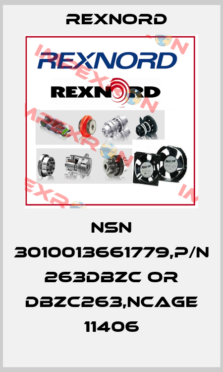 NSN 3010013661779,P/N 263DBZC OR DBZC263,NCAGE 11406 Rexnord