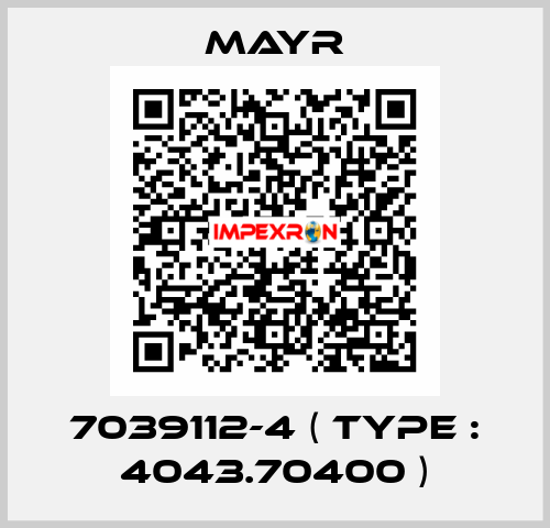 7039112-4 ( Type : 4043.70400 ) Mayr