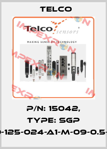 p/n: 15042, Type: SGP 30-125-024-A1-M-09-0.5-J5 Telco