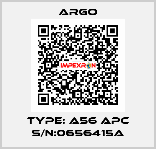 Type: A56 APC S/N:0656415A Argo