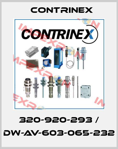 320-920-293 / DW-AV-603-065-232 Contrinex