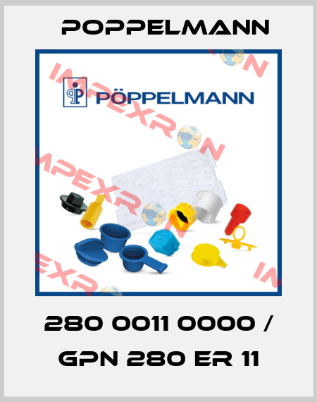 280 0011 0000 / GPN 280 ER 11 Poppelmann