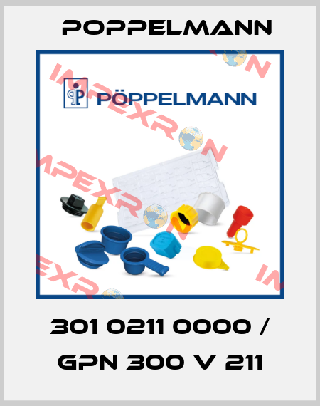 301 0211 0000 / GPN 300 V 211 Poppelmann