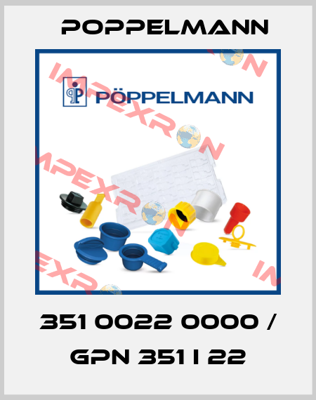 351 0022 0000 / GPN 351 I 22 Poppelmann