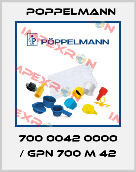 700 0042 0000 / GPN 700 M 42 Poppelmann