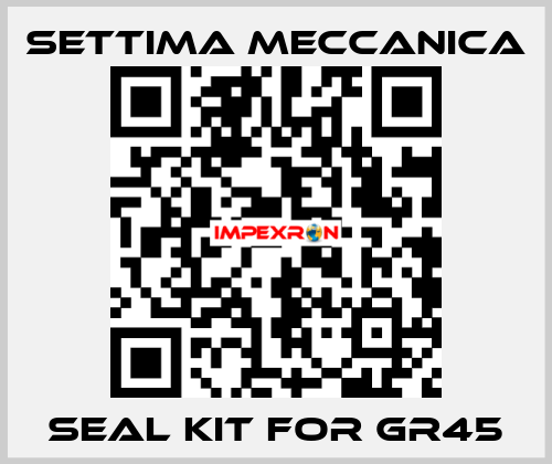 Seal kit for GR45 Settima Meccanica