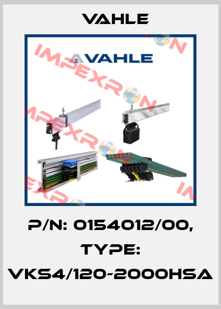 P/n: 0154012/00, Type: VKS4/120-2000HSA Vahle