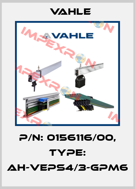 P/n: 0156116/00, Type: AH-VEPS4/3-GPM6 Vahle