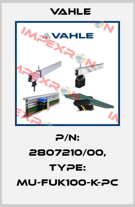 P/n: 2807210/00, Type: MU-FUK100-K-PC Vahle
