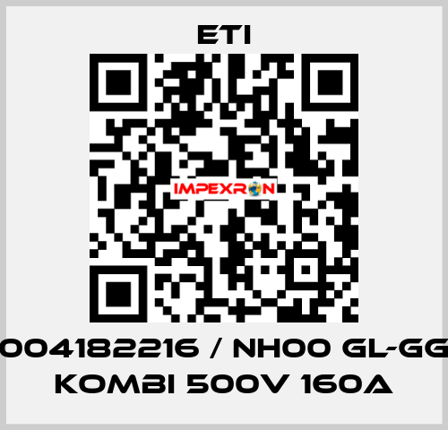 004182216 / NH00 gL-gG KOMBI 500V 160A Eti