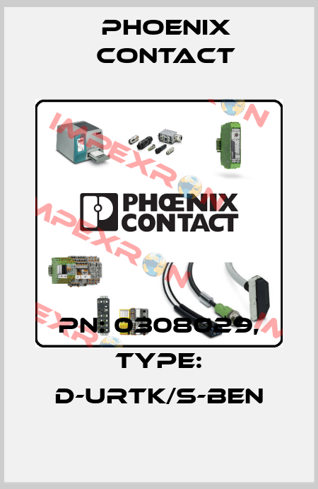 PN: 0308029, Type: D-URTK/S-BEN Phoenix Contact