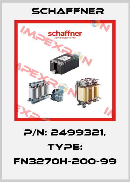 P/N: 2499321, Type: FN3270H-200-99 Schaffner