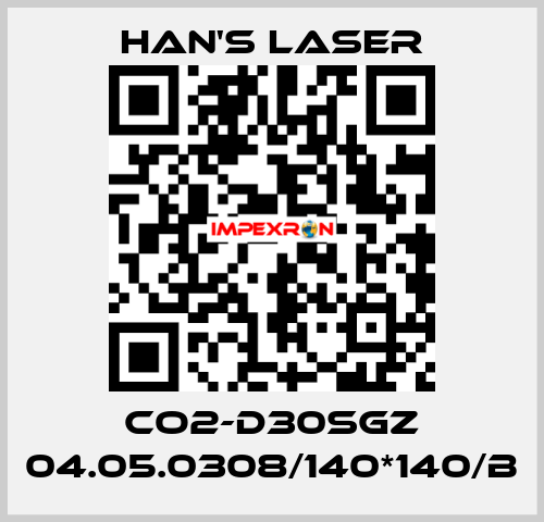 CO2-D30SGZ 04.05.0308/140*140/B Han's Laser