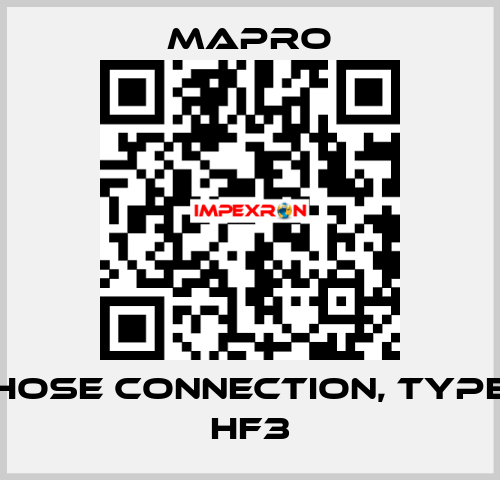 Hose connection, type HF3 Mapro