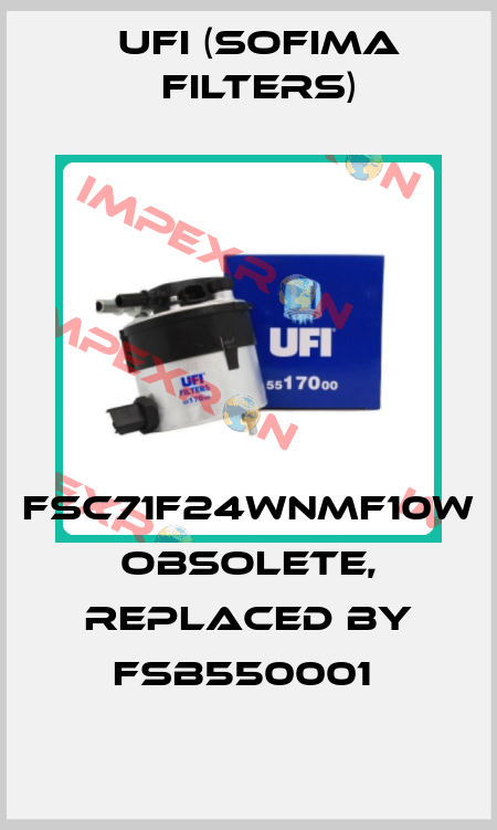FSC71F24WNMF10W Obsolete, replaced by FSB550001  Ufi (SOFIMA FILTERS)