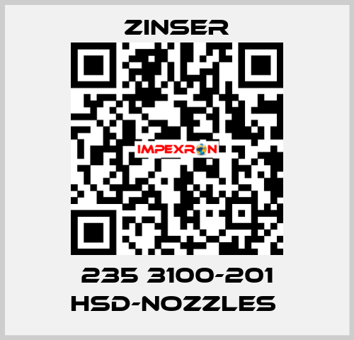 235 3100-201 HSD-nozzles  Zinser