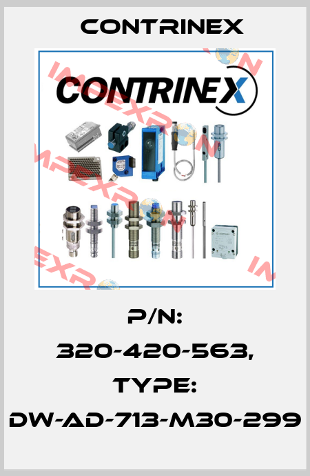 p/n: 320-420-563, Type: DW-AD-713-M30-299 Contrinex