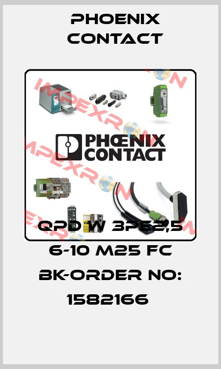 QPD W 3PE2,5 6-10 M25 FC BK-ORDER NO: 1582166  Phoenix Contact