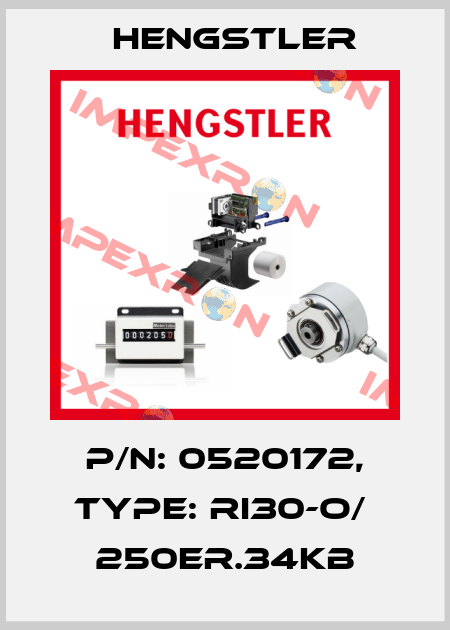 p/n: 0520172, Type: RI30-O/  250ER.34KB Hengstler