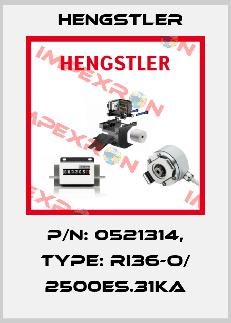 p/n: 0521314, Type: RI36-O/ 2500ES.31KA Hengstler