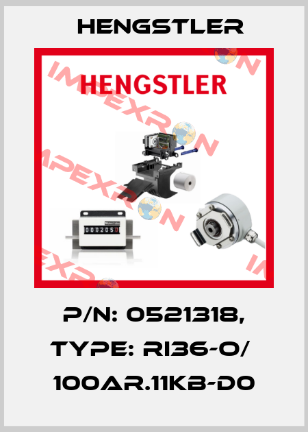 p/n: 0521318, Type: RI36-O/  100AR.11KB-D0 Hengstler