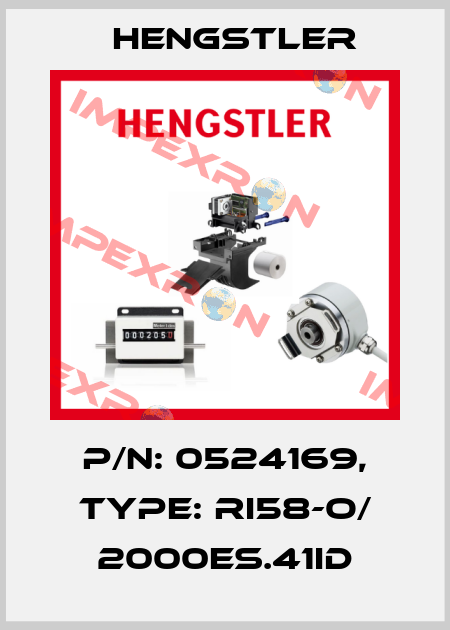 p/n: 0524169, Type: RI58-O/ 2000ES.41ID Hengstler